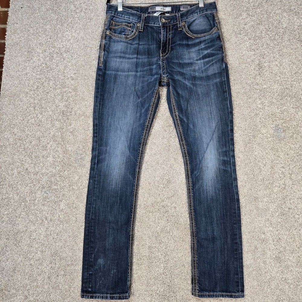 BKE Alec Straight Leg Jeans Men 33x31 Blue stretch